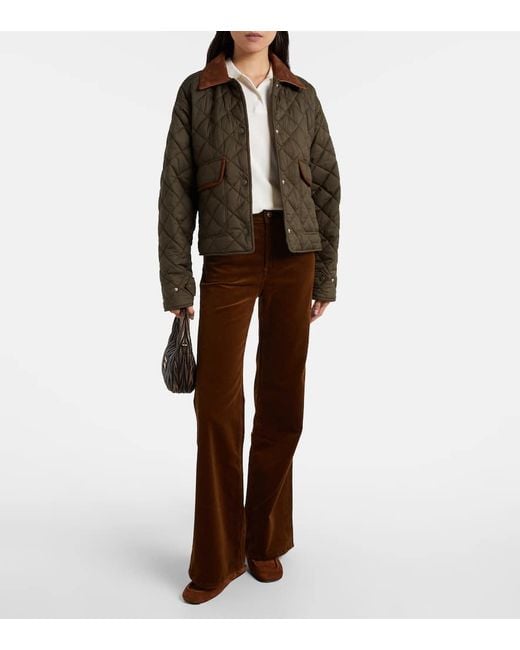 Citizens of Humanity Brown Kimberly Cotton Corduroy Flared Pants