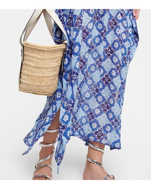 Poupette Blue Andrea Asymmetric Kaftan