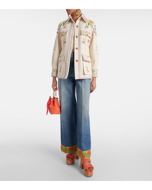 Jimmy Choo Orange Bon Bon Bow-Detail Raffia Bucket Bag
