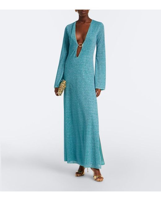 Oseree Blue Lumiere Maxi Dress