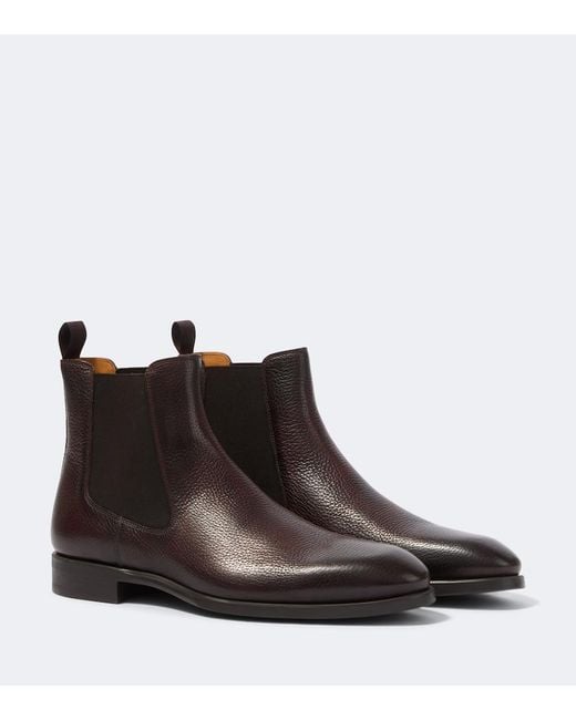 Magnanni Shoes Brown Madison Leather Chelsea Boots for men