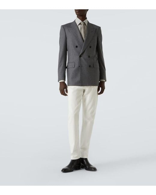 Tom Ford Hemd Aus Baumwolle in Gray für Herren
