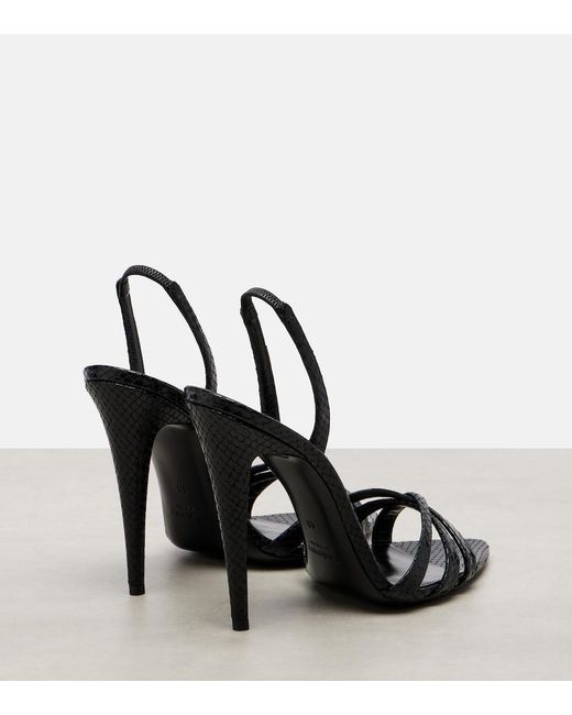 Saint Laurent Black Kate Leather Slingback Sandals