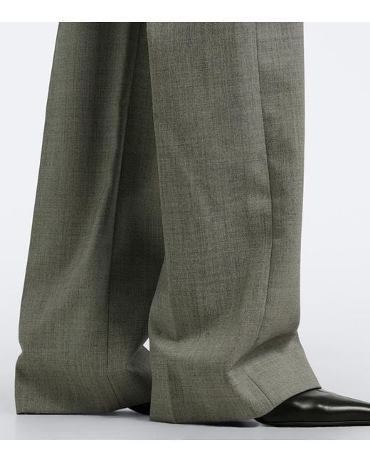 McQueen Gray Wool Straight Pants
