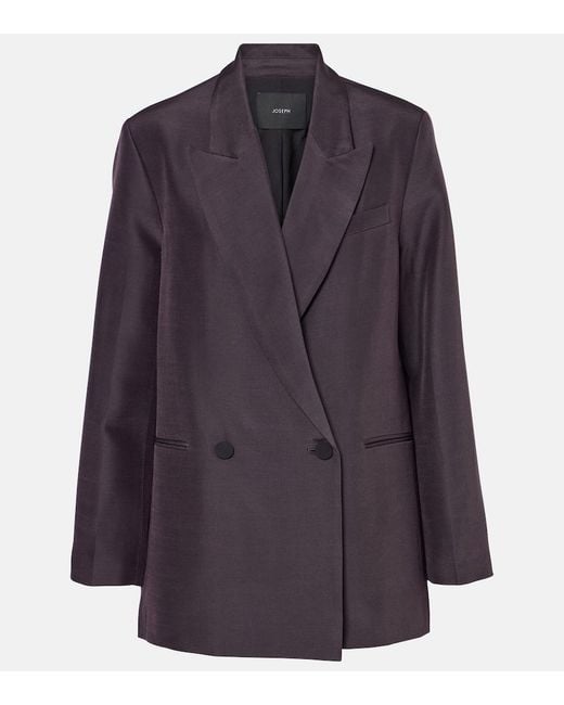 Joseph Blue Joly Evening Wool And Silk Blazer
