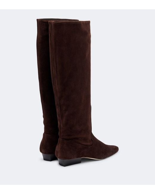 Staud Brown Wally Suede Knee-High Boots