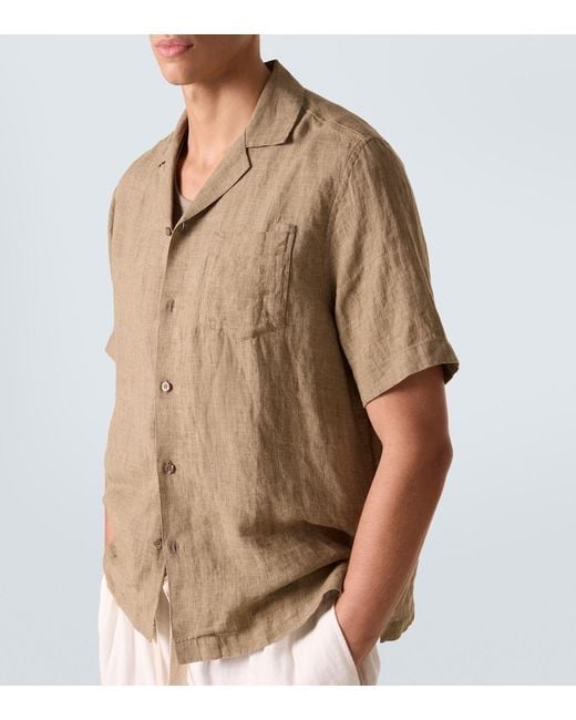 Frescobol Carioca Natural Angelo Linen Shirt for men