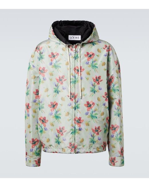 Loewe Green Floral Reversible Jacket for men