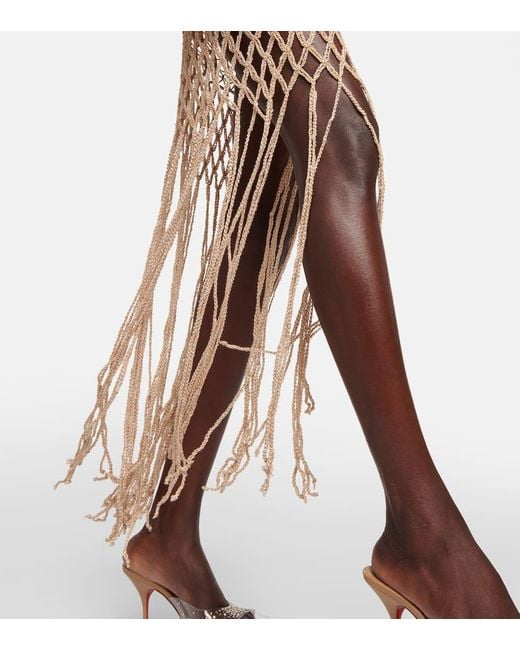 Anna Kosturova Natural Midikleid Aus Haekelstrick