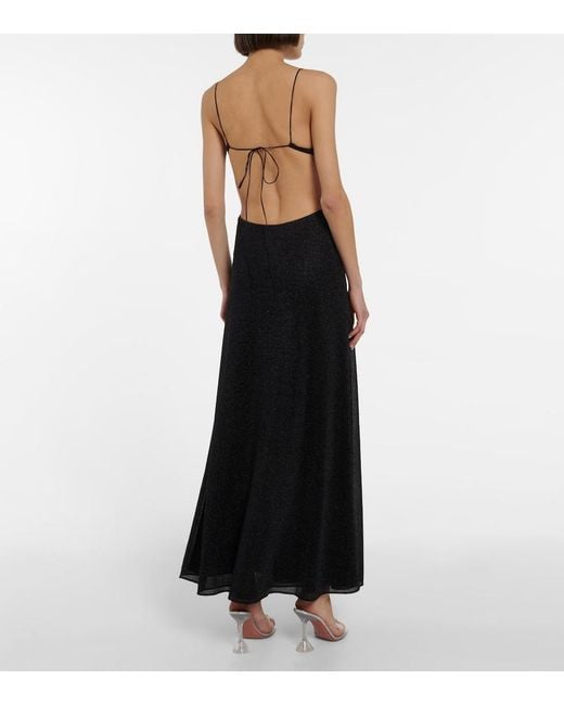 Oseree Black Lumiere Cut Out Dress