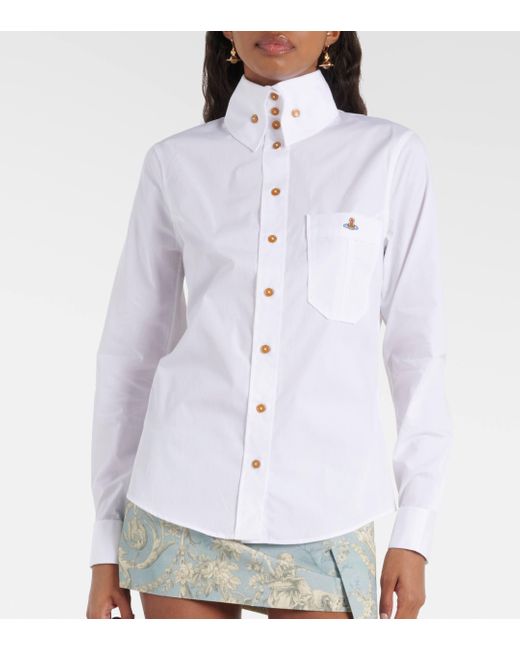 Vivienne Westwood White Classic Krall Cotton Shirt