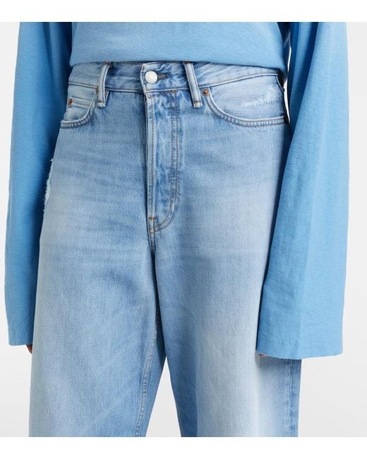 Acne Blue 1981 Mid-Rise Wide-Leg Jeans