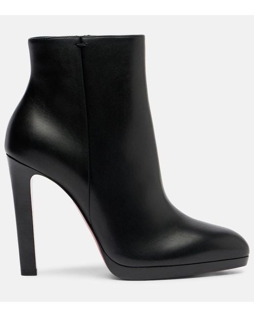 Christian Louboutin Black Ankle Boots Fannylove 120 Aus Leder