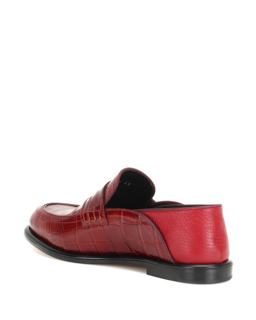loewe croc loafers