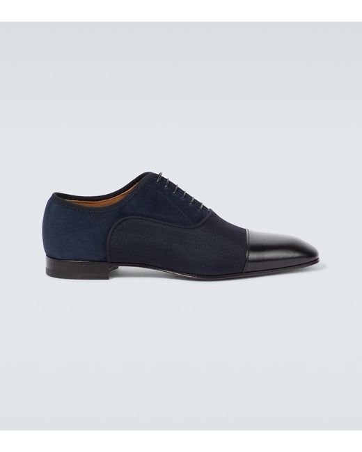 Zapatos oxford Greggo con ribetes de piel Christian Louboutin de hombre de color Blue