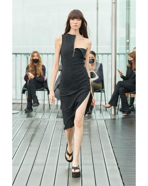 Coperni Black Platform Thong Sandals