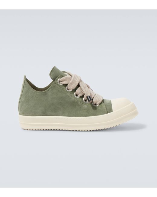 Rick Owens Black Jumbo Lace Low Leather Sneakers for men