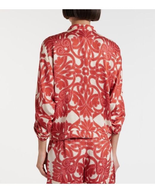 Poupette Red Azia Printed Top