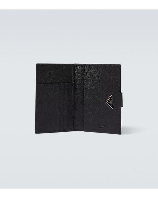 Prada Black Saffiano Leather Billfold Wallet for men