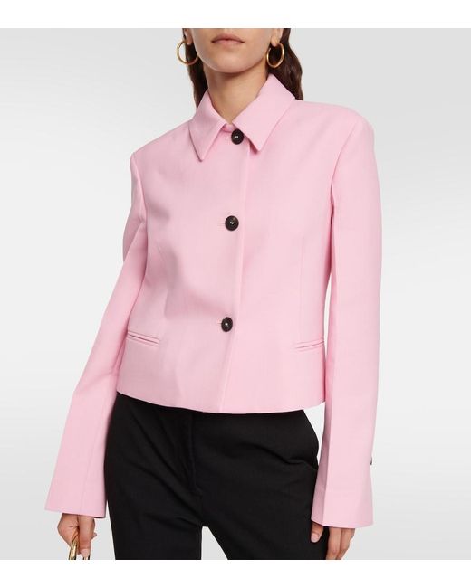 Ferragamo Pink Virgin Wool Jacket