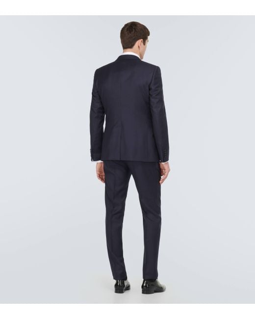 Dolce & Gabbana Blue Wool And Silk-blend Suit for men
