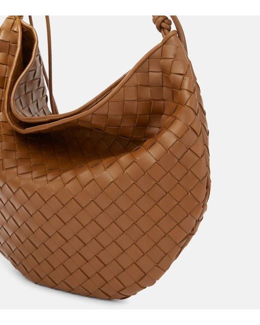 Bottega Veneta Brown Tote Sardine Large Aus Leder