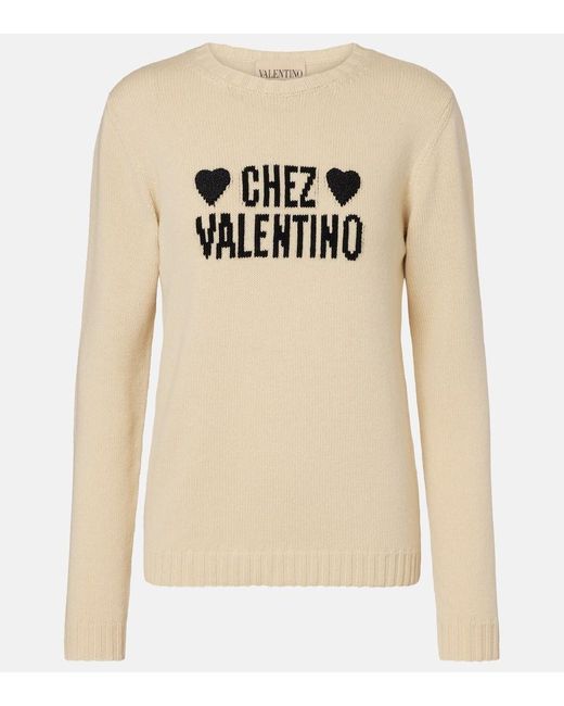 Valentino Natural Chez Virgin Wool Sweater