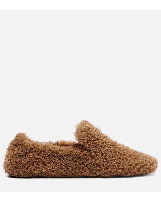 Le Monde Beryl Brown Orlando Shearling Slip-On Shoes