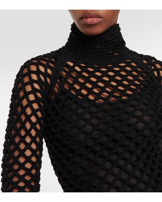 Alaïa Black Sheer Net Gown