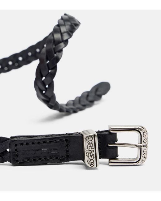 Etro Black Braided Leather Belt