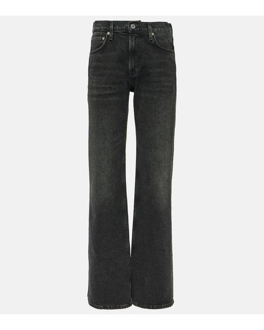Citizens of Humanity Black Vidia Mid-Rise Bootcut Jeans