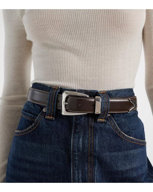 Khaite Black Benny Leather Belt