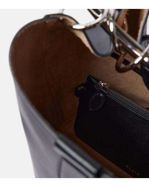 Alaïa Black Ring Large Leather Bucket Bag