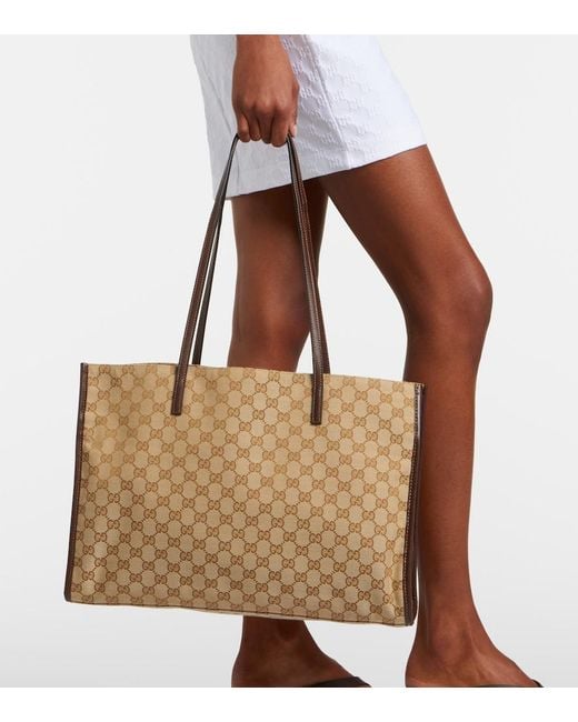 Gucci Natural Large Gg Canvas Shopper
