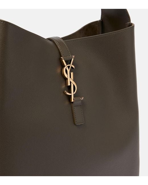 Saint Laurent Brown Le 5 A 7 Large Leather Shoulder Bag
