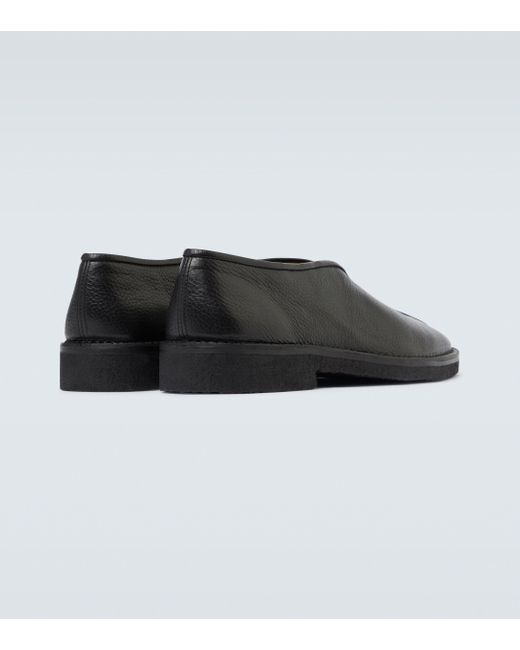 Lemaire Chinese Leather Slippers in Black for Men - Lyst