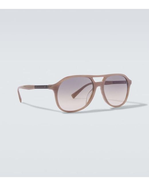 Brunello Cucinelli Multicolor Logo Aviator Sunglasses for men