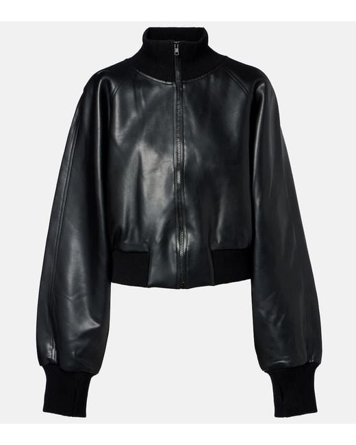 Bomber Cropped di Norma Kamali in Black