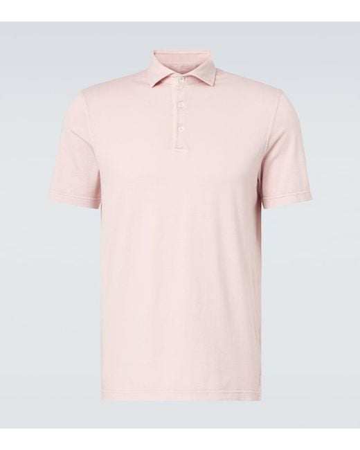 Polo Zero De Jersey De Algodon Fedeli de hombre de color Pink