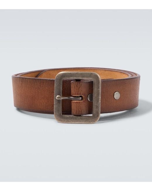 RRL Brown New Burling Leather Belt for men