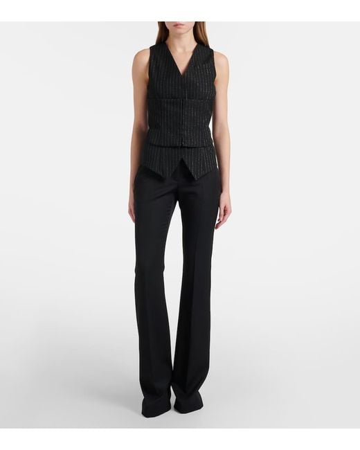 Alexander McQueen Black Weste Aus Wolle