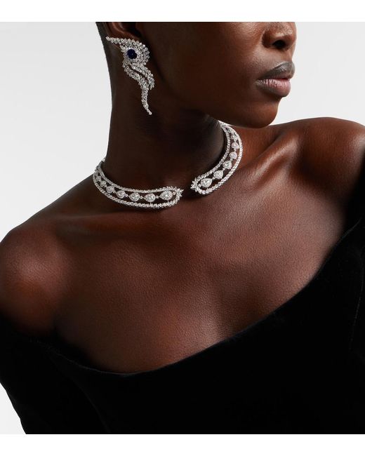 YEPREM Metallic Y-Couture 18Kt Choker With Diamonds