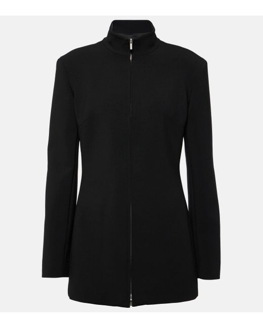 Ferragamo Black Wool-blend Jacket