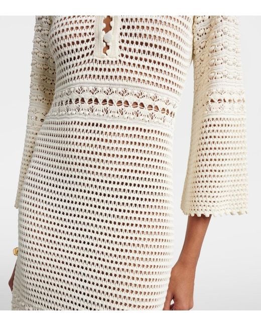 Eres White Madone Crochet Midi Dress
