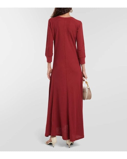 Polo Ralph Lauren Red Cotton Midi Dress