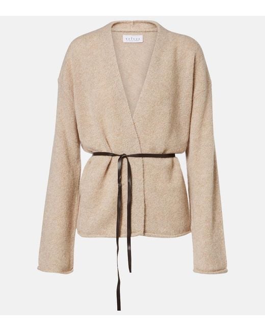Velvet Natural Alina Wool-Blend Cardigan