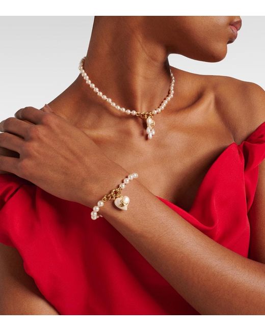 Vivienne Westwood Sheryl Faux Pearl-Plated Bracelet in