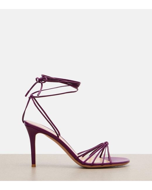 Gianvito Rossi Pink Gwyneth Leather Sandals