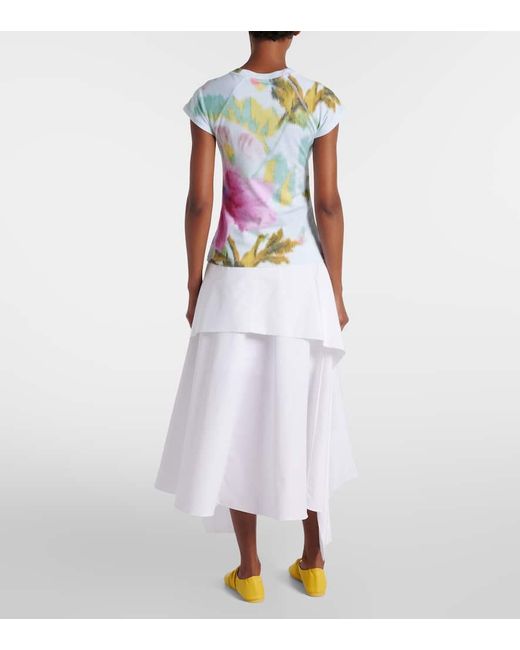 T-Shirt En Coton Melange A Fleurs Loewe en coloris Pink