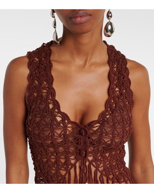 Top Cropped di Anna Kosturova in Brown